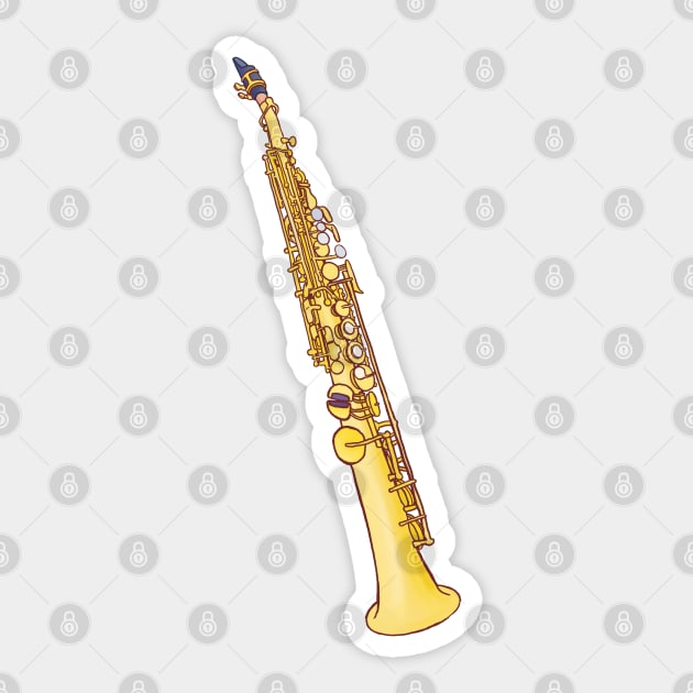 Soprano saxophone Sticker by ElectronicCloud